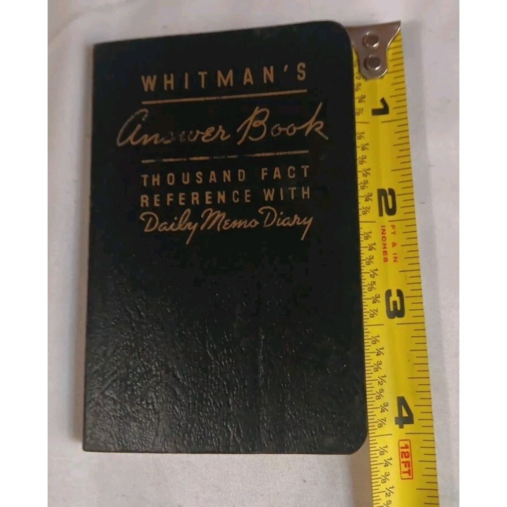 Vtg 1938 Whitman's Answer Book Thousand Fact Reference Daily Memo Diary READ - Picture 9 of 9